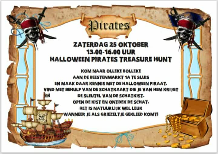 happy halloween pirates treasure hunt